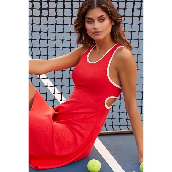NWT DAILY PRACTICE x ANTHROPOLOGIE | Tennis Ribbed Hanky-Hem Mini Dress | Size L - Picture 2 of 12